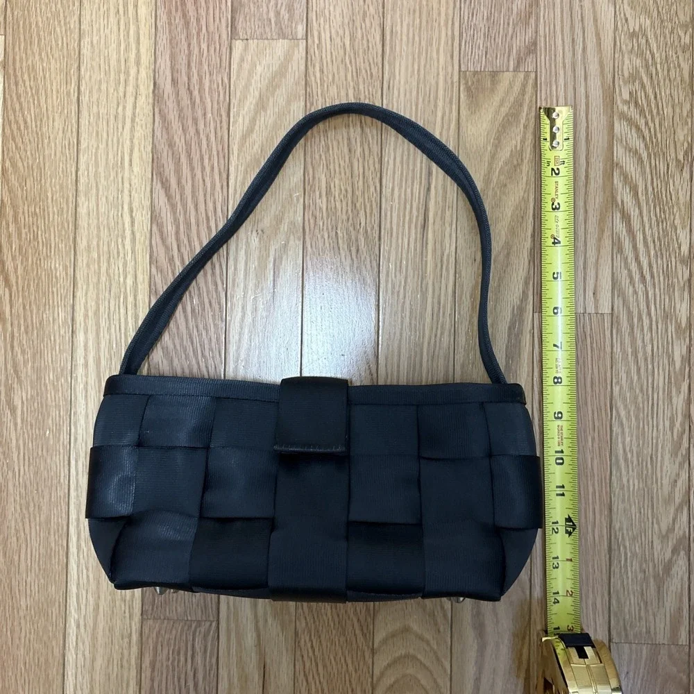 Harveys Seat Belt Bag Charcoal Gray Woven‎ Satchel Shoulder Bag